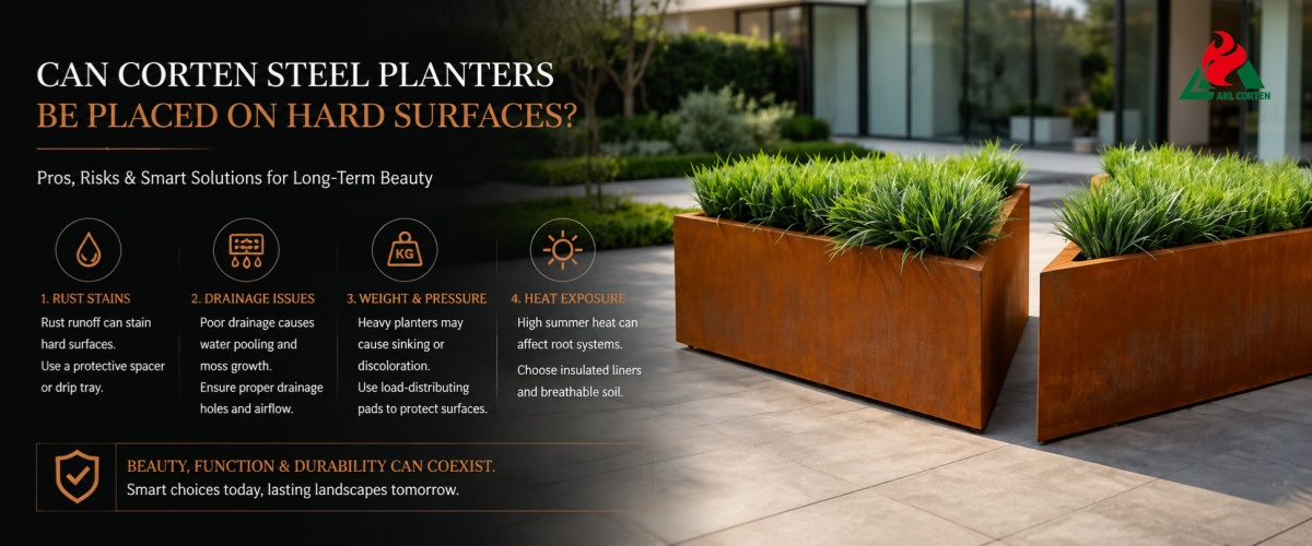 corten steel planters for sale